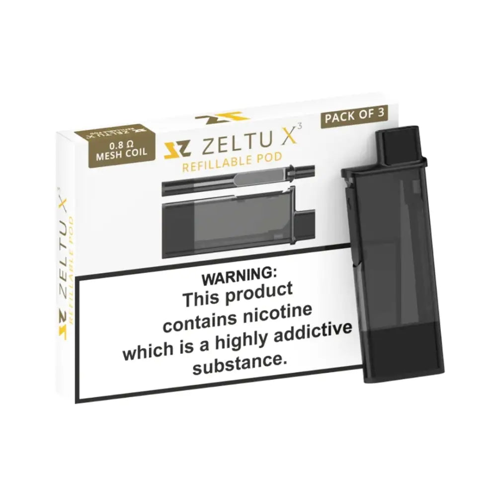 Zeltu X3 Refillable Vape Pods.