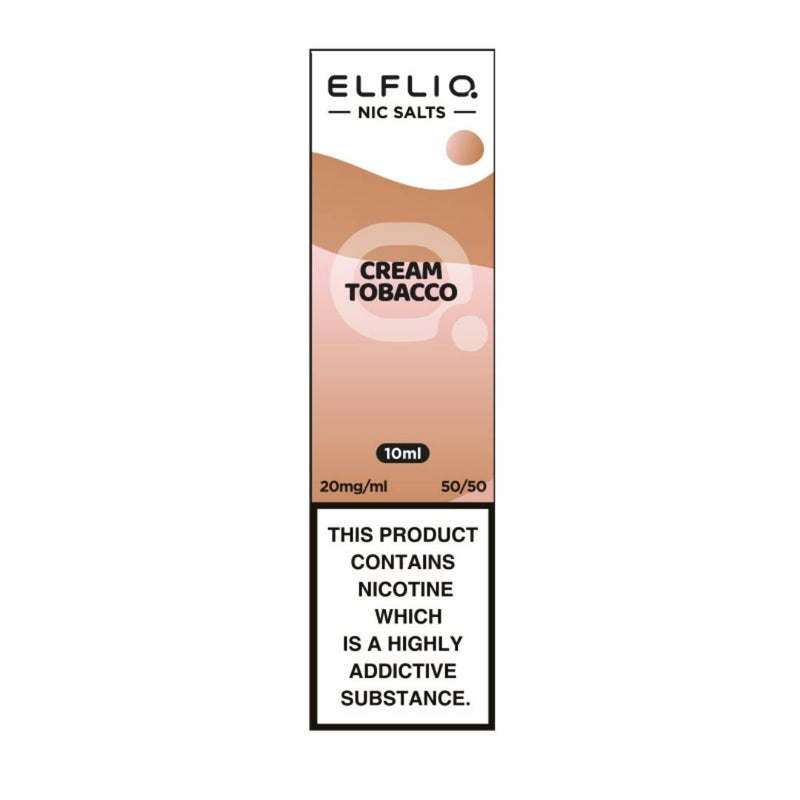 Cream Tobacco - Elf Bar Elfliq Nic Salt E-Liquids - Smokz Vape Store