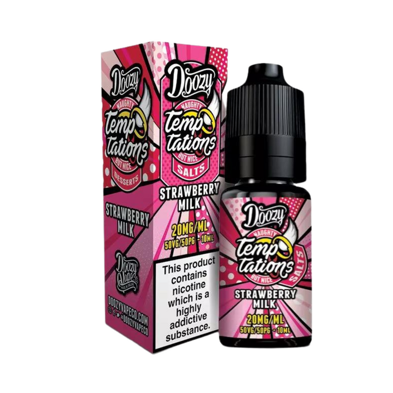Doozy Temptations Strawberry Milk Nic Salt E-Liquid - Smokz Vape Store