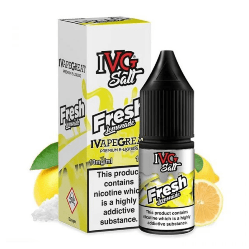 IVG Salt Fresh Lemonade 10ml E-Liquid - Smokz Vape Store