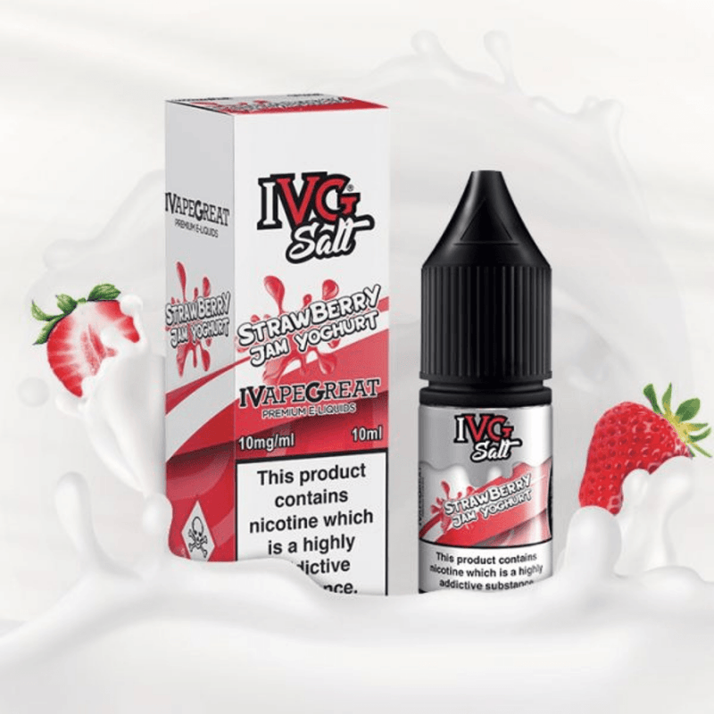 IVG Salt Strawberry Jam Yoghurt 10ml E-Liquid - Smokz Vape Store
